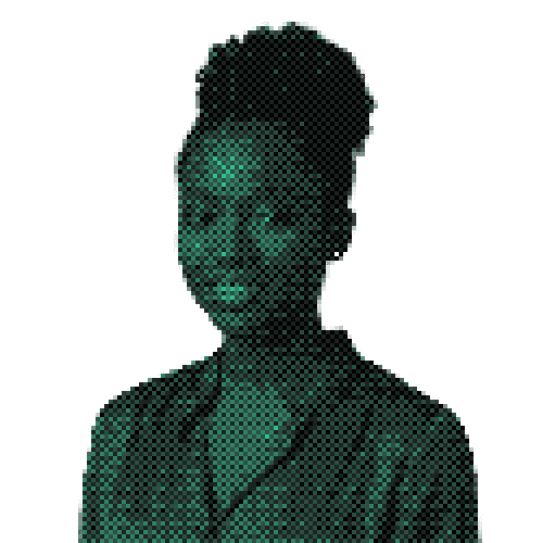 Halftone portrait of Sofia Laurent
